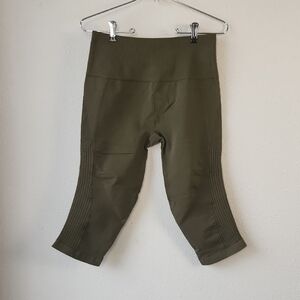 Lululemon Flow & Go Crop Military Green